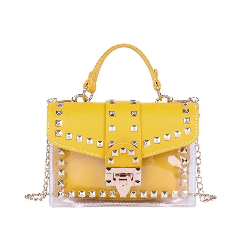 Studded Graffiti Crossbody Bag