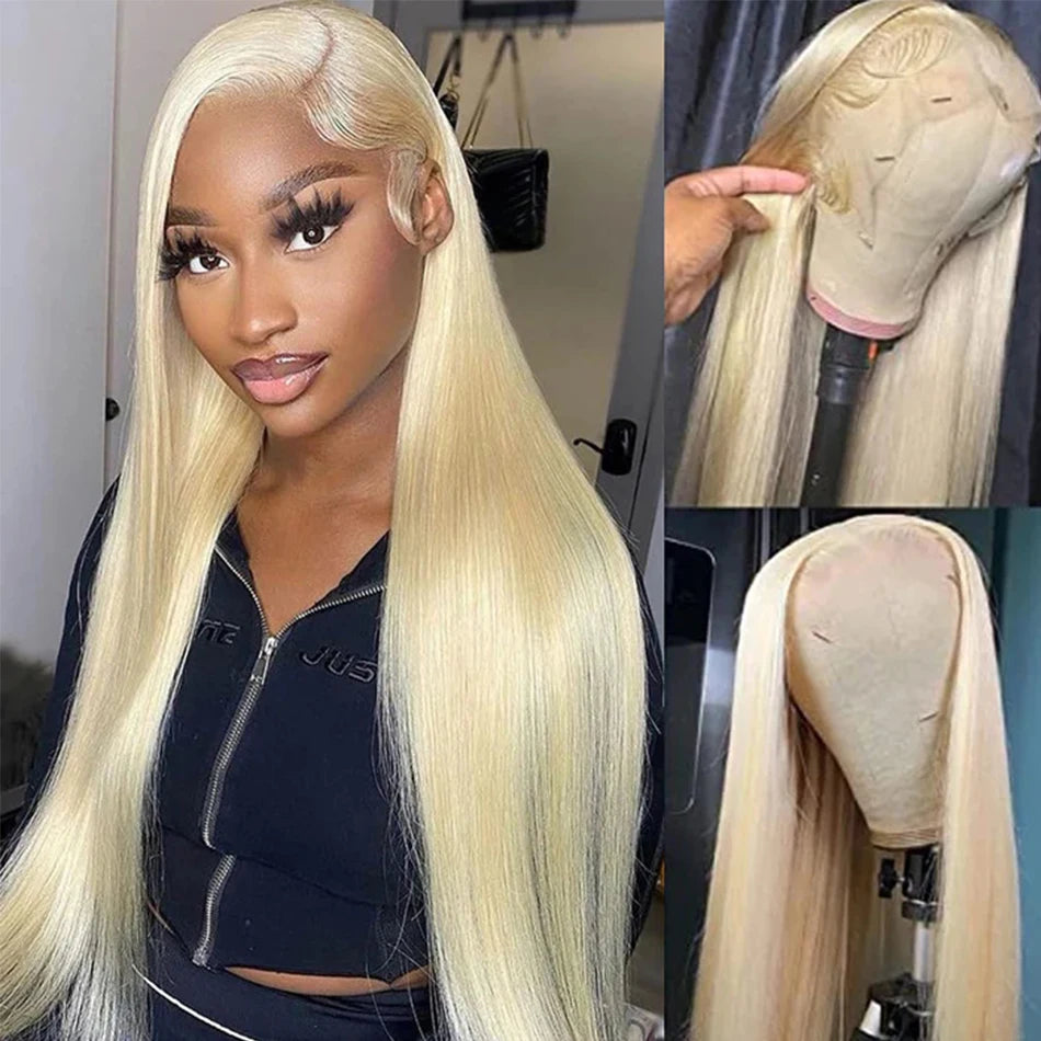 Blonde 613 Human Hair Wigs For Women Pre pucked Straight