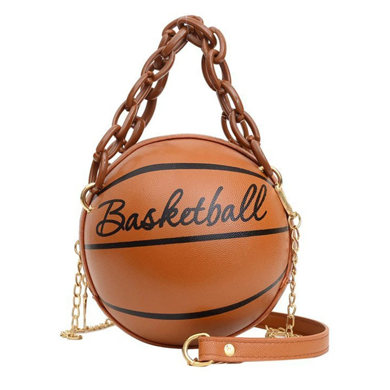 Ball Handbag Round Basketball Shape