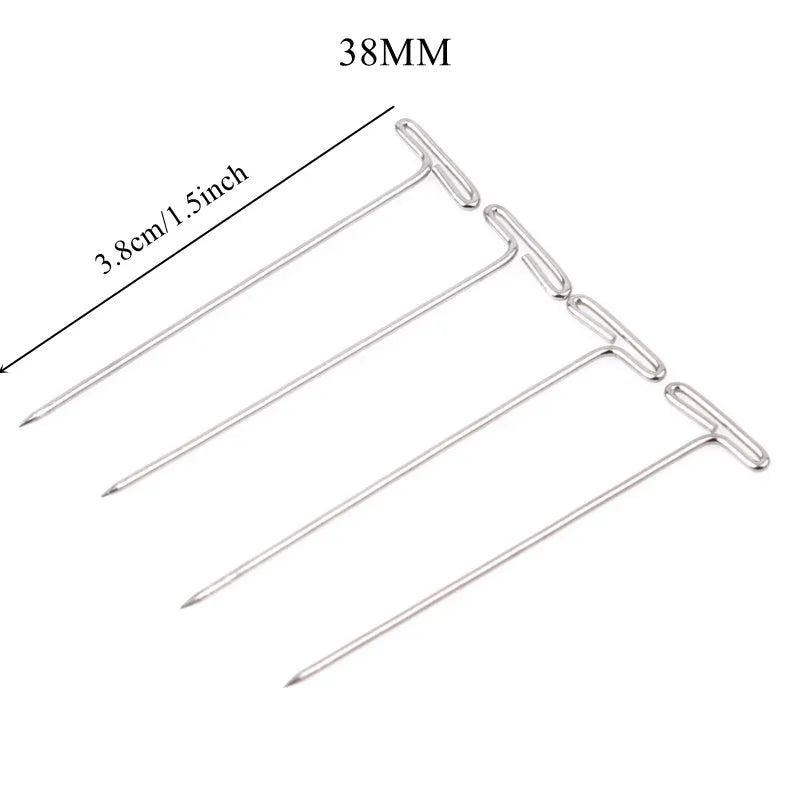 T Pin Needles for Wig Making/ Styling Stainless Steel