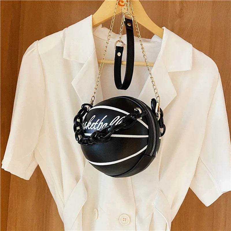 Ball Handbag Round Basketball Shape