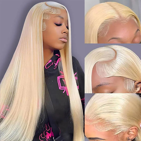 Blonde 613 Human Hair Wigs For Women Pre pucked Straight
