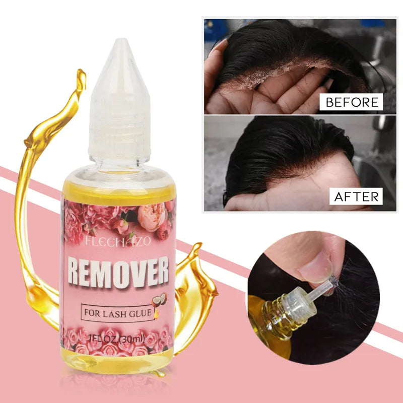 Lace Wig Glue And Remover For Front Lace Wigs 6Pcs Kit Wig Bags Lace Melting Band Hair Wax Stick Edge Brush Wig Install Kit