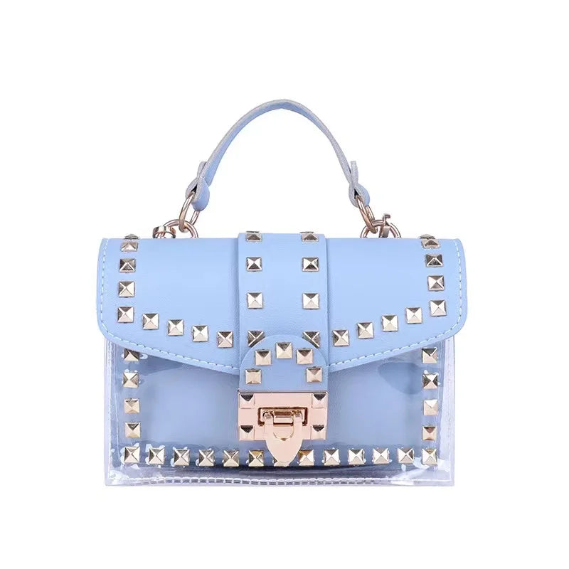 Studded Graffiti Crossbody Bag