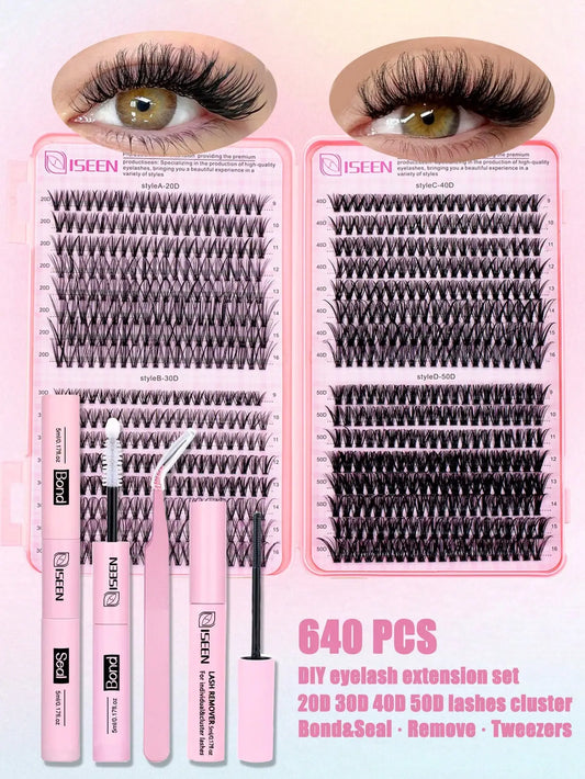Lashe Cluster C Curl Mix 3D Wispy DIY Eyelash Extension