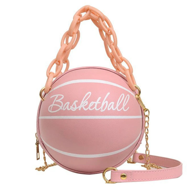 Ball Handbag Round Basketball Shape