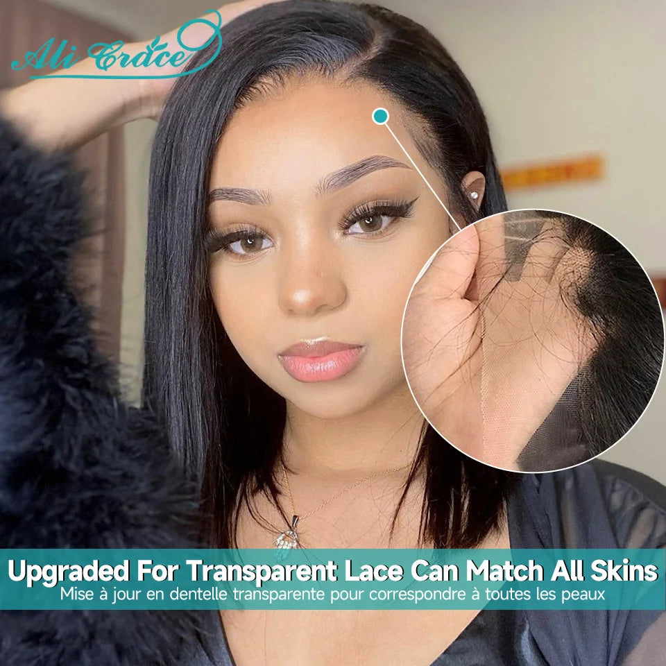 Bob Lace Front Human Hair Brazilian Pre-Plucked Wig