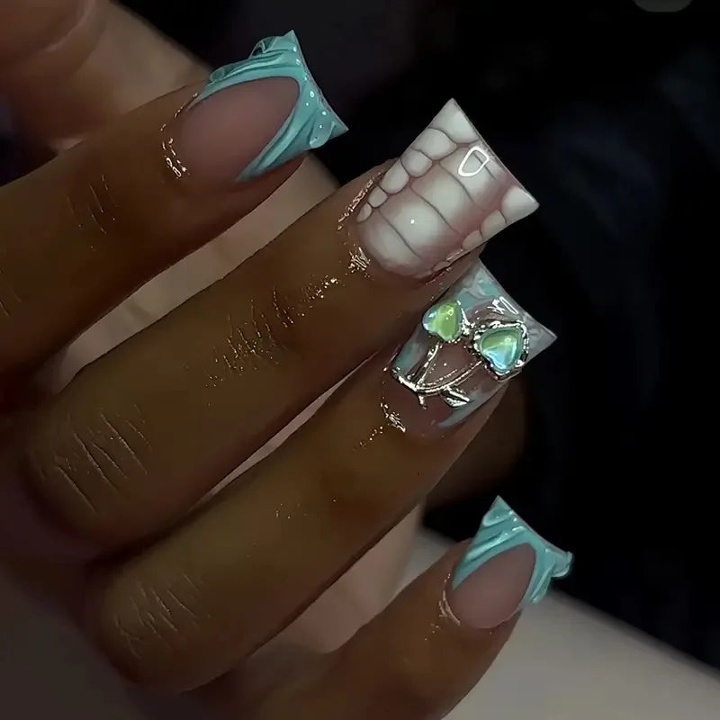 24pcs Short Duck nails Fake Press On