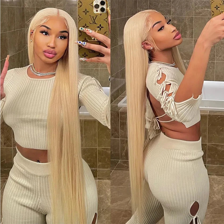 Blonde 613 Human Hair Wigs For Women Pre pucked Straight