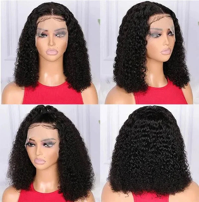 Curly Wig Deep Wave Frontal Wig 13x6 HD Lace Frontal Wig Short Bob Wig Human Hair 13x4 7x5 Glueless Wig Human Hair Ready To Wear