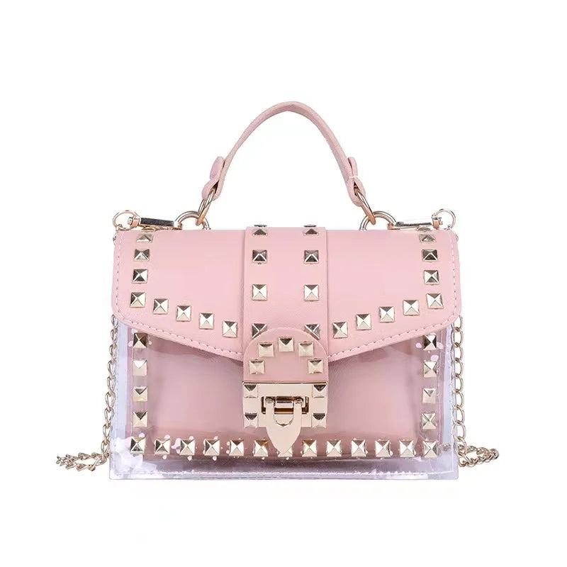 Studded Graffiti Crossbody Bag