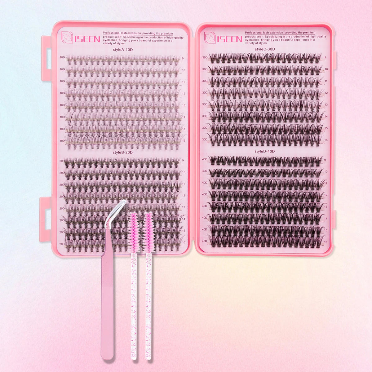 Lashe Cluster C Curl Mix 3D Wispy DIY Eyelash Extension