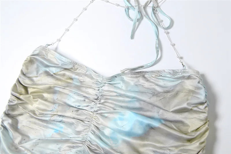 Sexy Hottie V Neck Sleeveless Backless Slim Dress Fashion Laced Up Beach Maxi Dress 2025 New Summer Beach Cover Up Dresses
