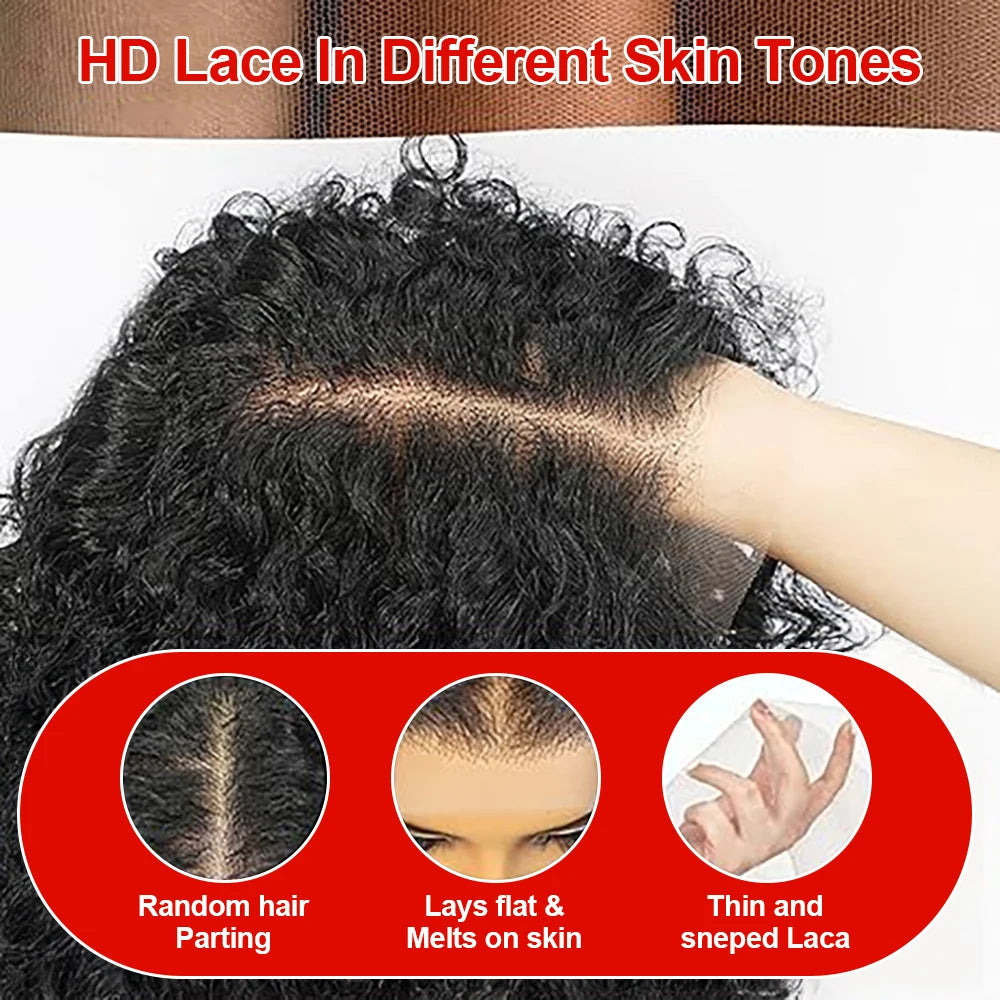 Curly Wig Deep Wave Frontal Wig 13x6 HD Lace Frontal Wig Short Bob Wig Human Hair 13x4 7x5 Glueless Wig Human Hair Ready To Wear