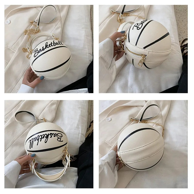 Ball Handbag Round Basketball Shape
