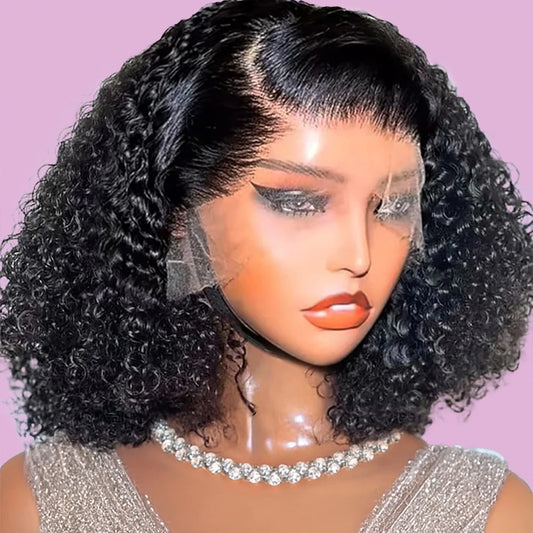 Curly Wig Deep Wave Frontal Wig 13x6 HD Lace Frontal Wig Short Bob Wig Human Hair 13x4 7x5 Glueless Wig Human Hair Ready To Wear