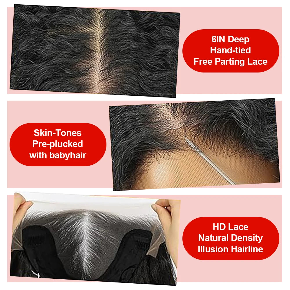 Curly Wig Deep Wave Frontal Wig 13x6 HD Lace Frontal Wig Short Bob Wig Human Hair 13x4 7x5 Glueless Wig Human Hair Ready To Wear