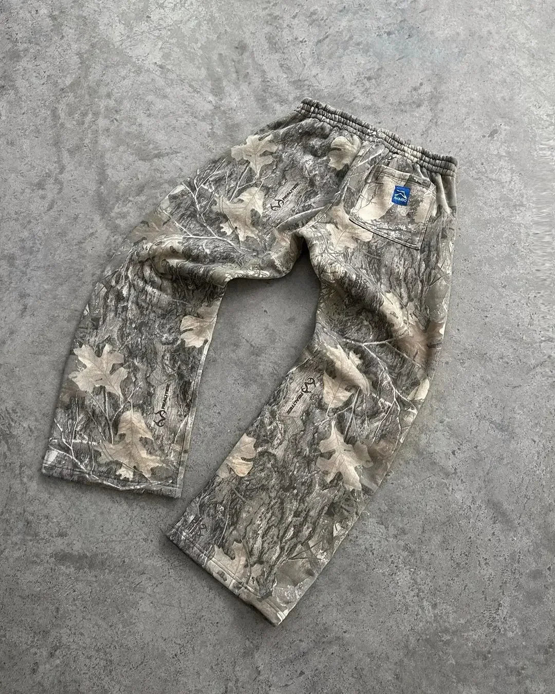 Streetwear Camouflage Two-piece Set Hoodie Y2K Pullover Loose Sweatpants Casual Wide Leg Pant