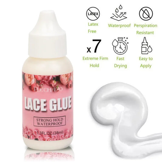 Lace Wig Glue And Remover For Front Lace Wigs 6Pcs Kit Wig Bags Lace Melting Band Hair Wax Stick Edge Brush Wig Install Kit