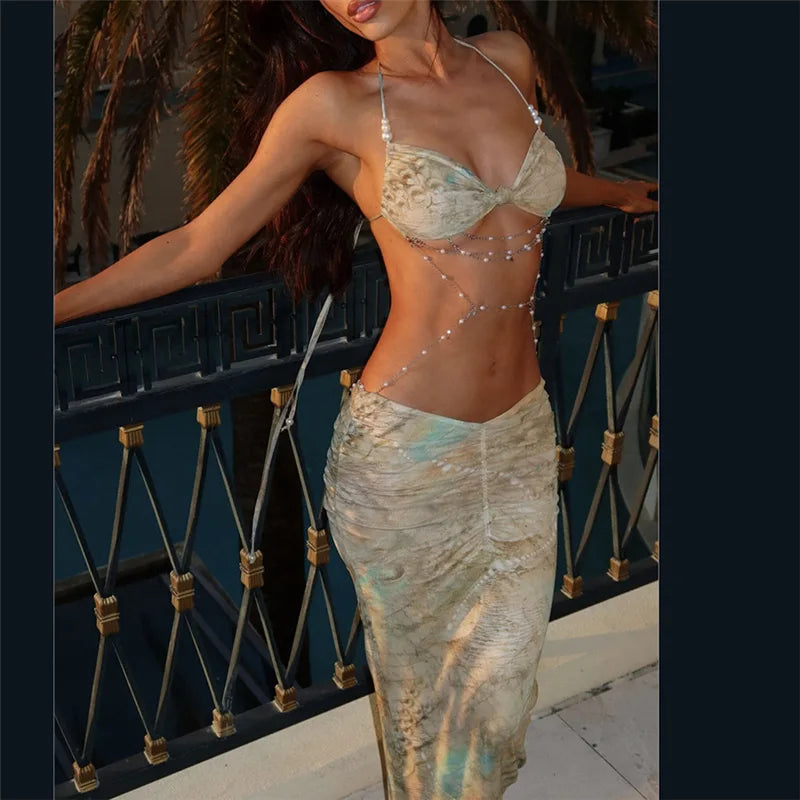 Sexy Hottie V Neck Sleeveless Backless Slim Dress Fashion Laced Up Beach Maxi Dress 2025 New Summer Beach Cover Up Dresses