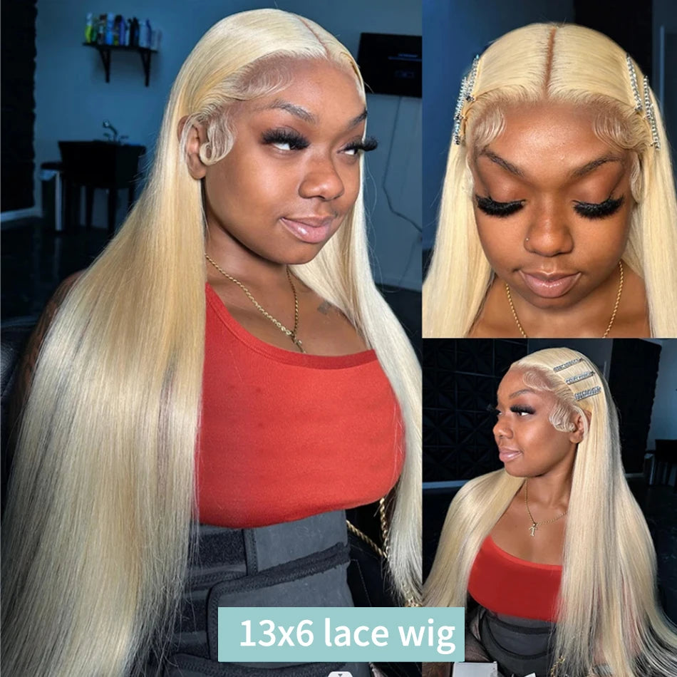 Blonde 613 Human Hair Wigs For Women Pre pucked Straight