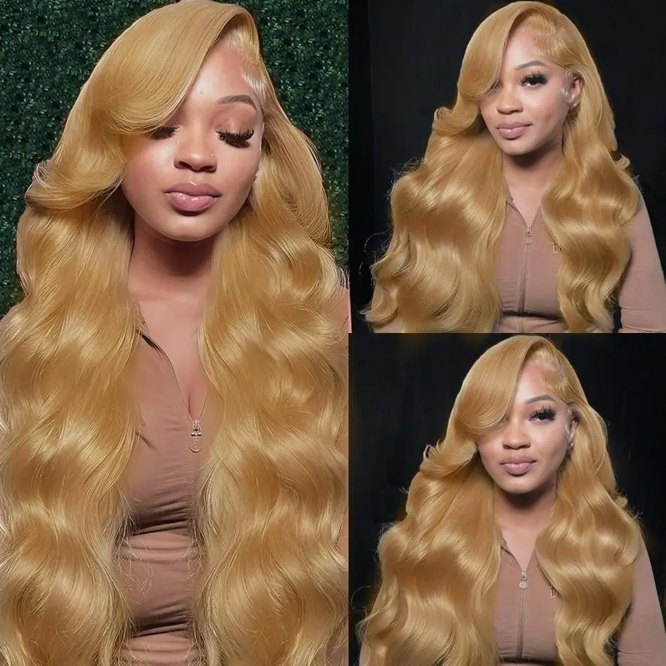 Honey Blonde Human Hair Wig Body Wave