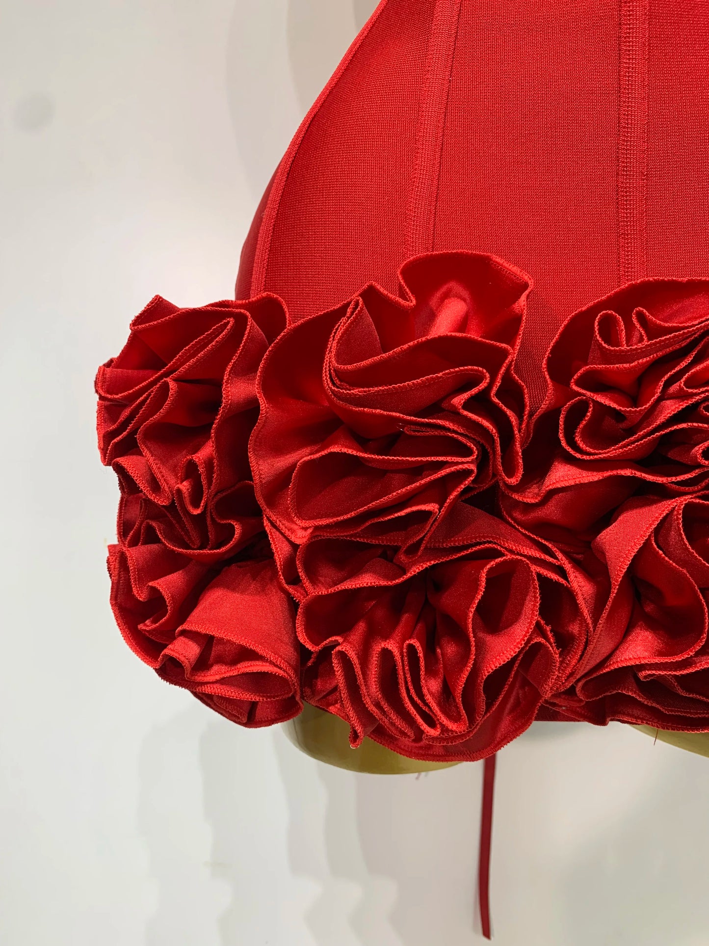 Strapless Flower Embellished Mini Dress