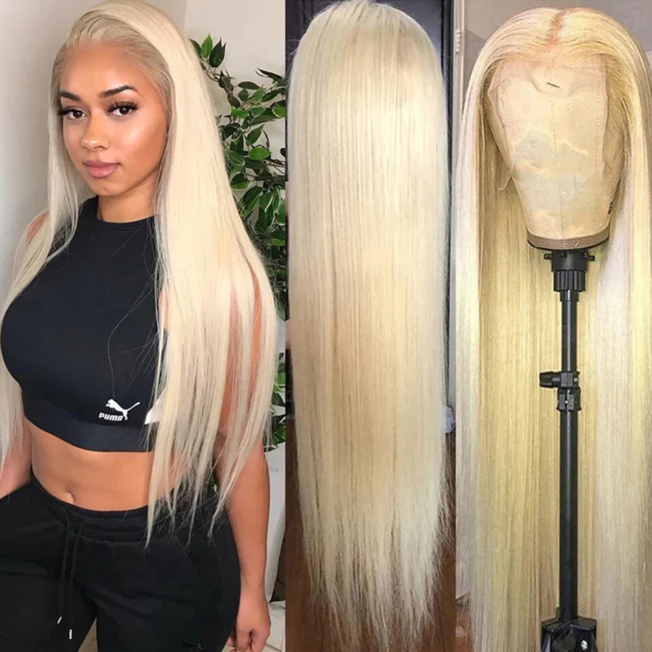 Blonde 613 Human Hair Wigs For Women Pre pucked Straight