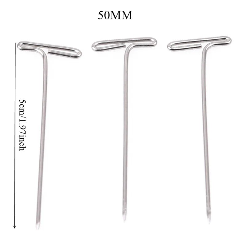 T Pin Needles for Wig Making/ Styling Stainless Steel
