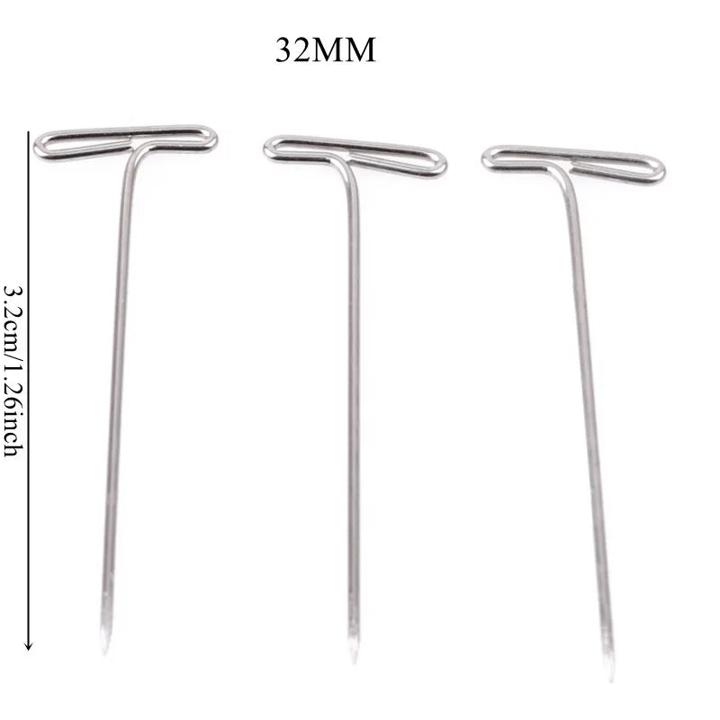 T Pin Needles for Wig Making/ Styling Stainless Steel