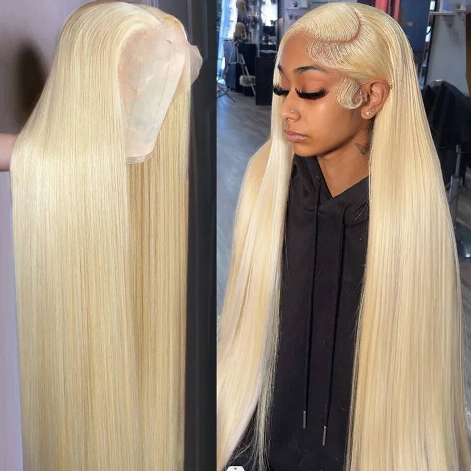 Blonde 613 Human Hair Wigs For Women Pre pucked Straight
