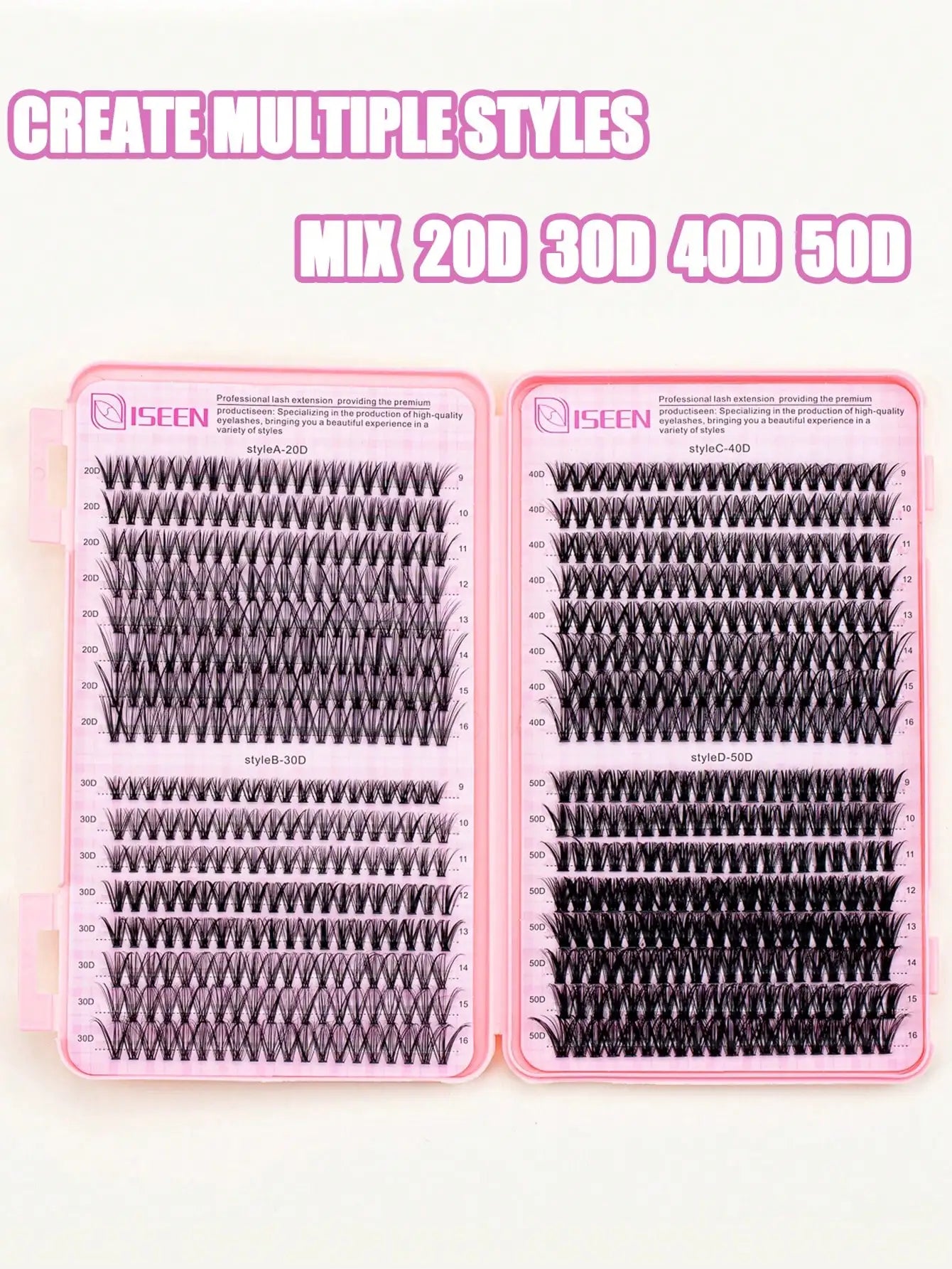 Lashe Cluster C Curl Mix 3D Wispy DIY Eyelash Extension