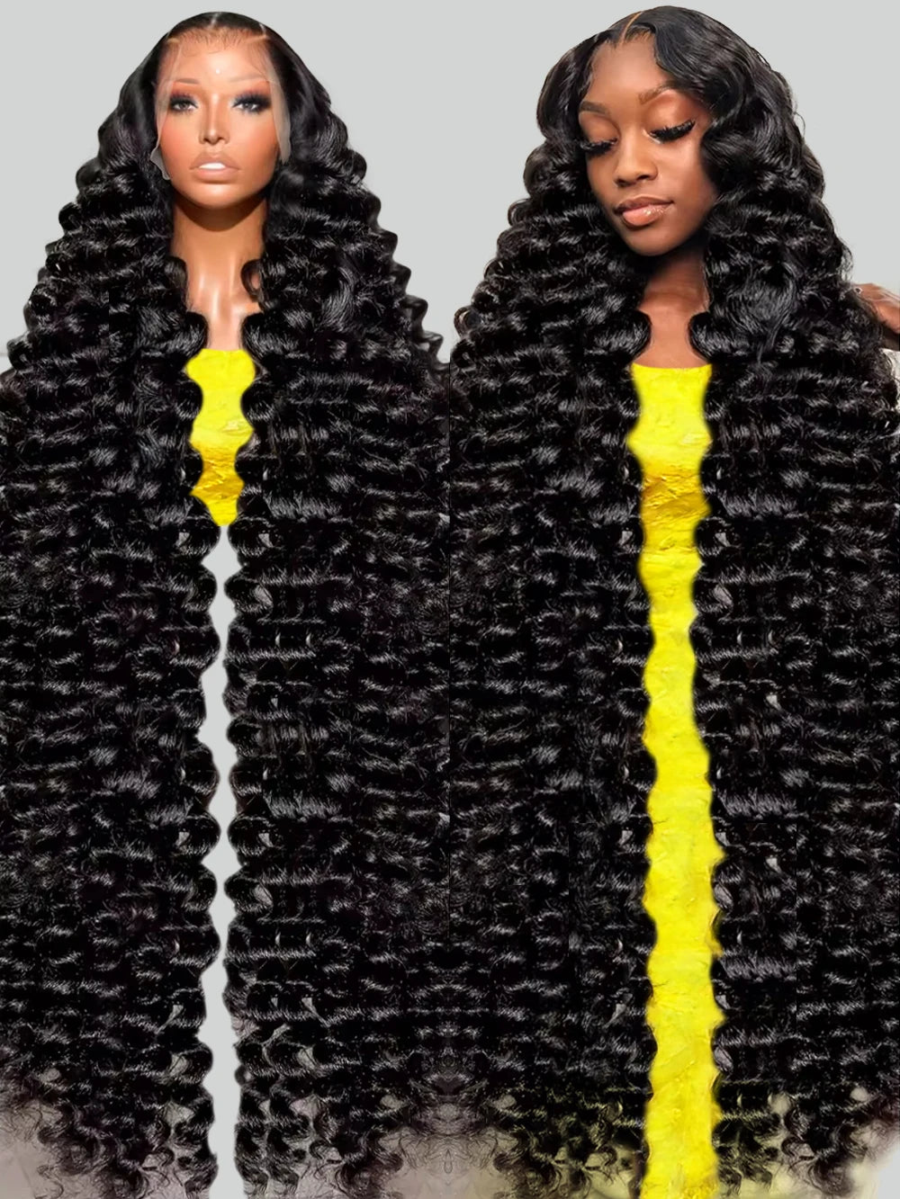 HD Lace Front Human Hair Full Deep Wave Wig