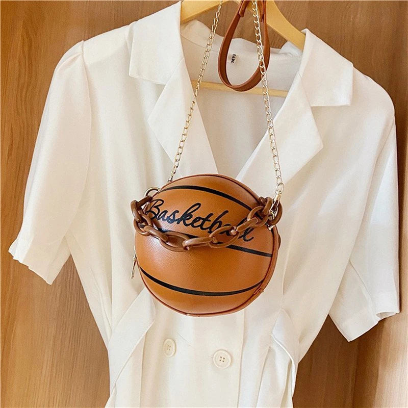 Ball Handbag Round Basketball Shape