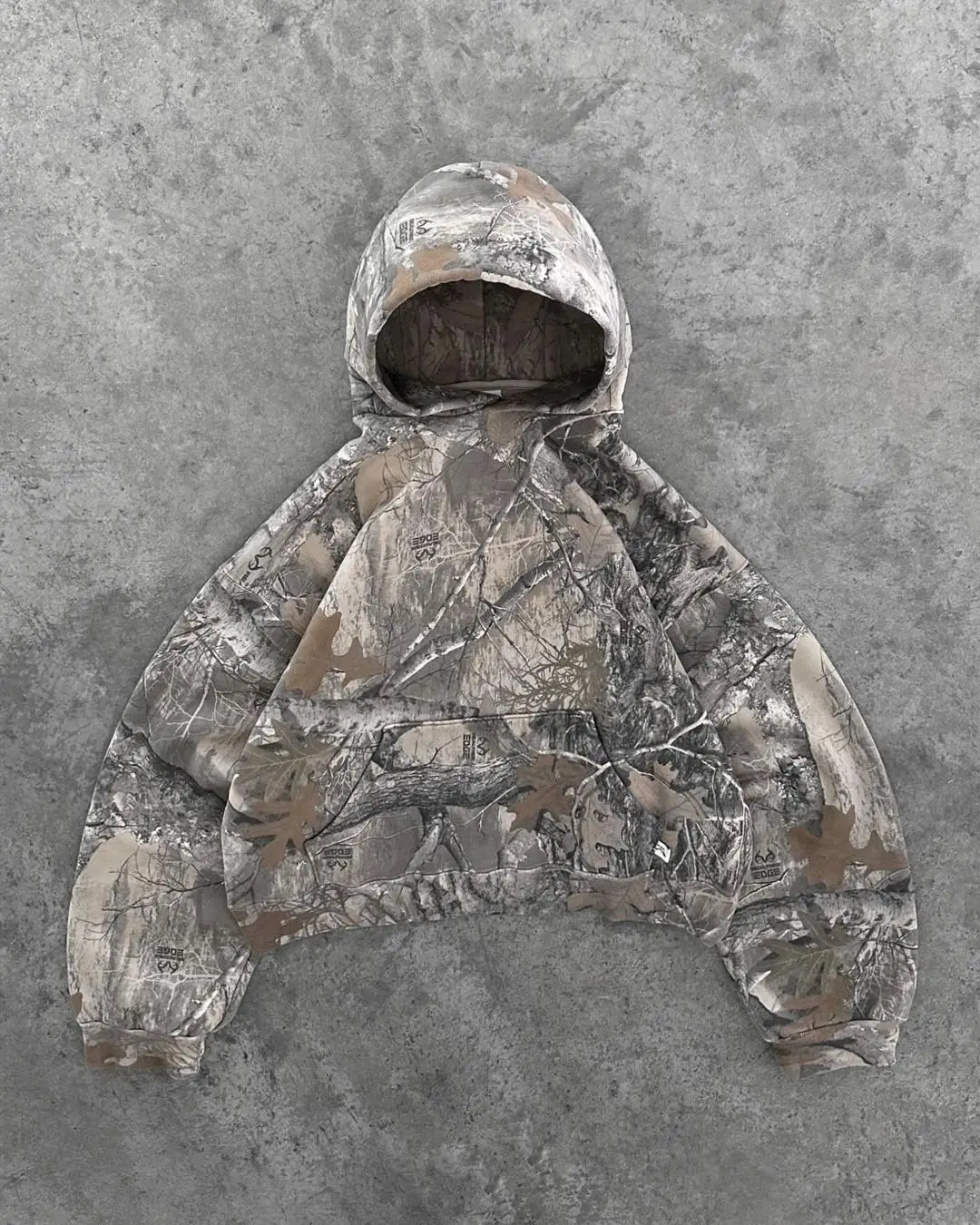 Streetwear Camouflage Two-piece Set Hoodie Y2K Pullover Loose Sweatpants Casual Wide Leg Pant