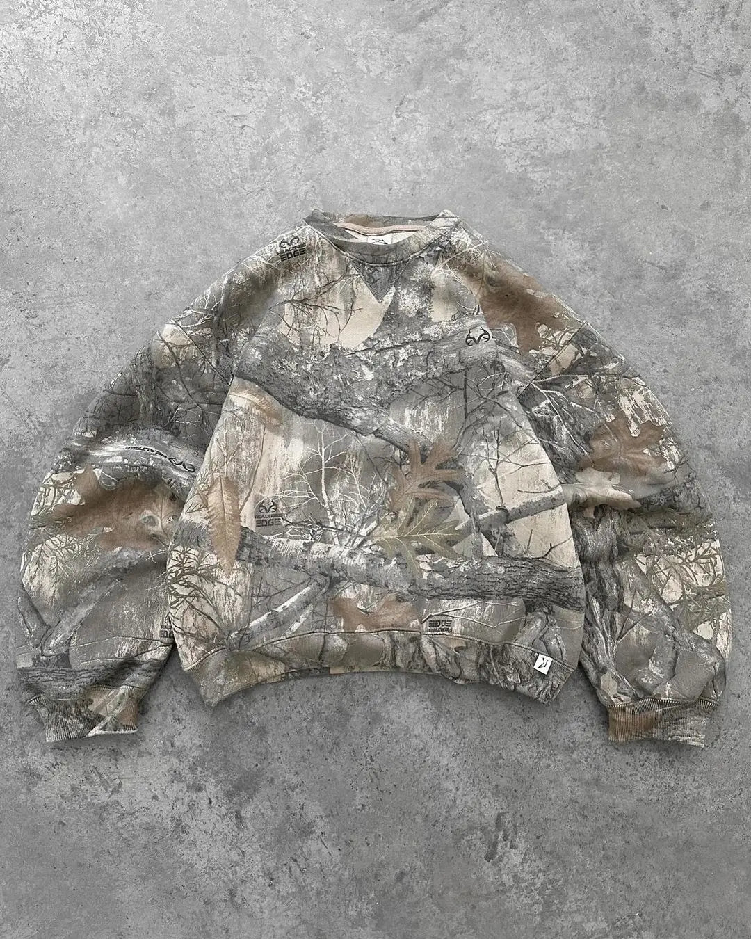 Streetwear Camouflage Two-piece Set Hoodie Y2K Pullover Loose Sweatpants Casual Wide Leg Pant