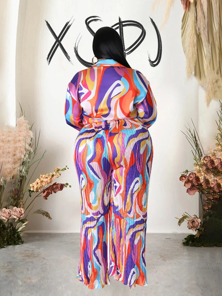 Plus Size Matching Sets,Sexy Top and Trousers Two Piece Setsg