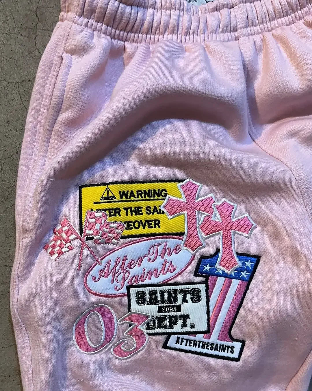 Retro Letter Embroidered Sweatpants Hip-hop