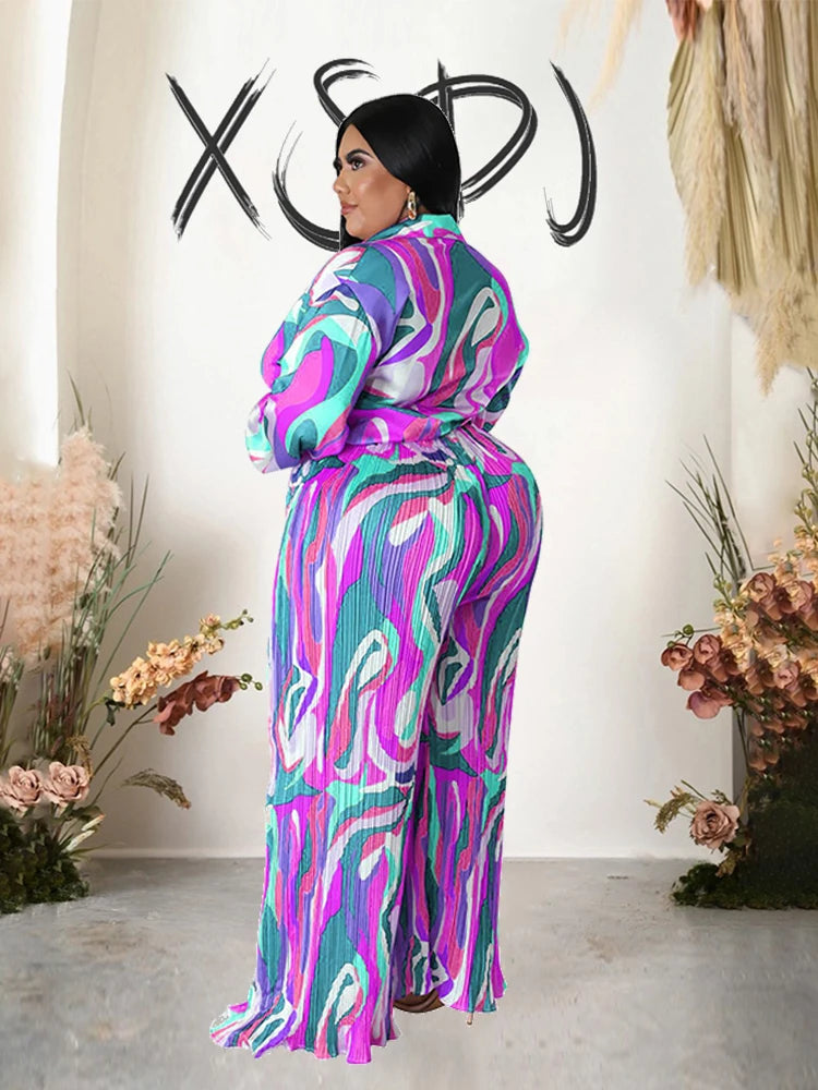 Plus Size Matching Sets,Sexy Top and Trousers Two Piece Setsg
